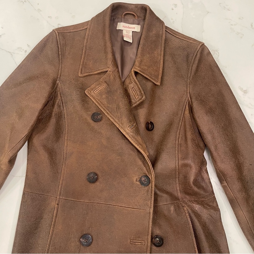 Sundance Brown Leather Women's Jacket - Picture 3 of 15